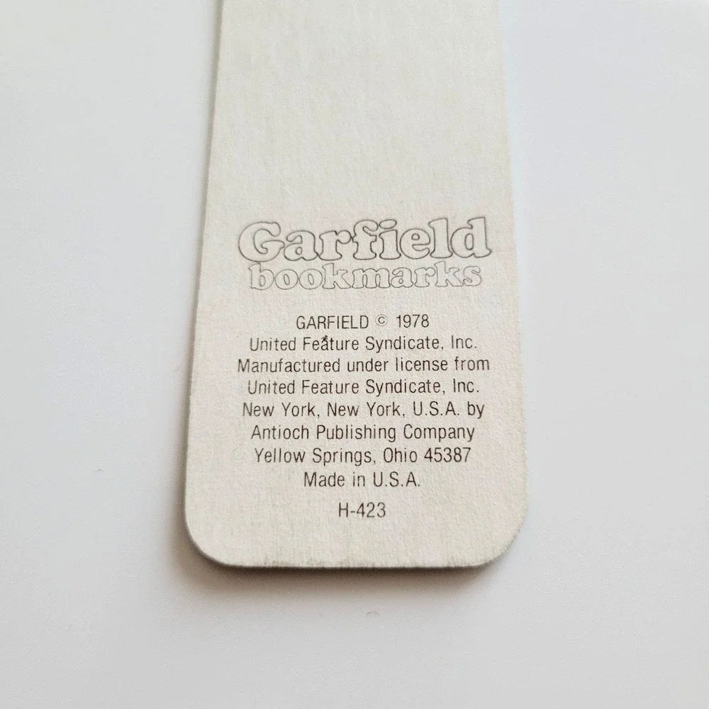 Vintage 70s Garfield Bookmark Jogger Joke Comic Jim Davis Antioch USA 1978 H-423